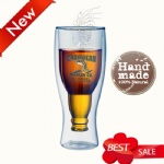 Double wall glass beer mug