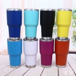 Multi colored stainless steel thermal insulation automobile cup