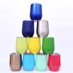 Egg shaped 500 ml stainless steel bottle